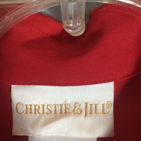 CHRISTIE & JILL Silk Classic 2 Pocket Button Up Shirt with 4 1/2” Side Split - Picture 14 of 16